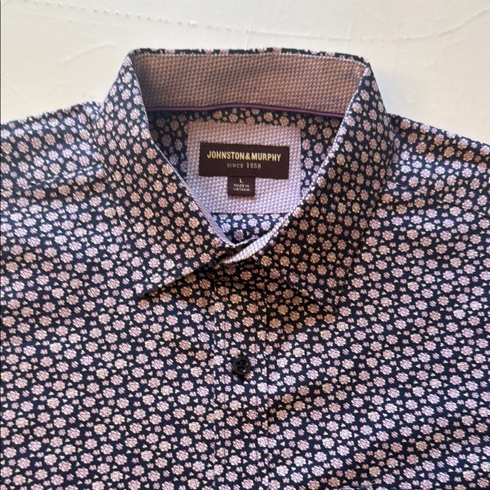 Johnston & Murphy Men's Floral Button Down Shirt - LG